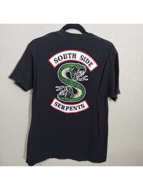 Riverdale Southside Serpents Mens T-Shirt Size L Black Graphic Tee Casual Fit